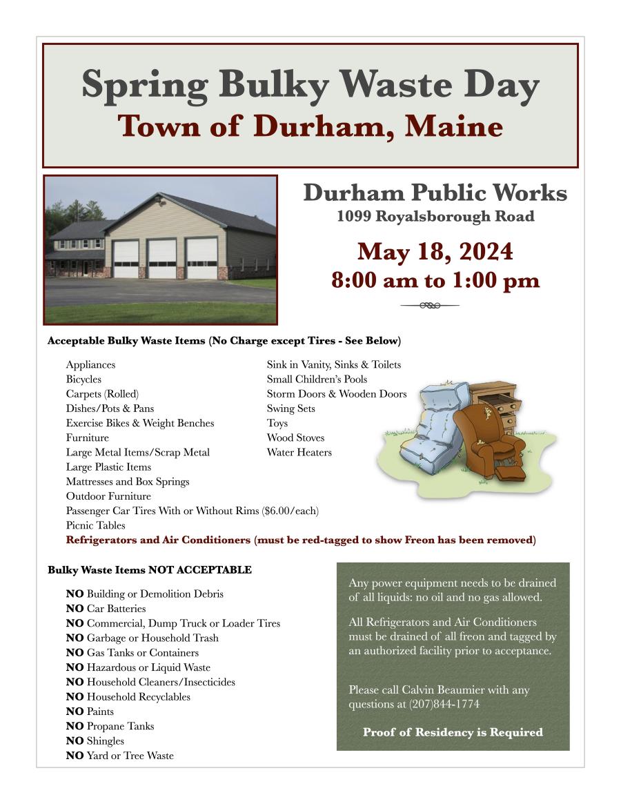 Spring Bulky Waste Day 2024